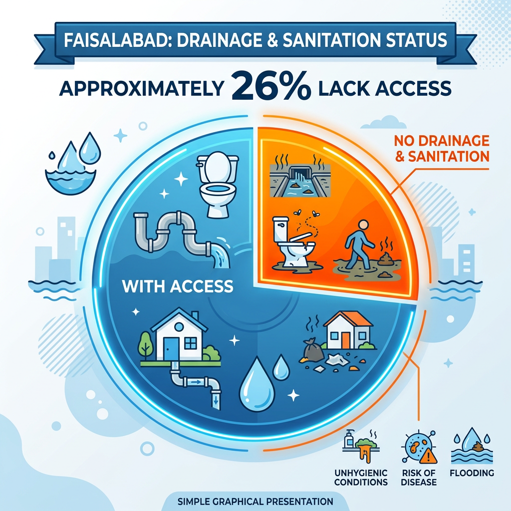 No drainage and sanitation